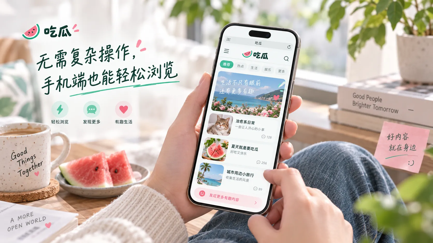 移动端浏览热点内容